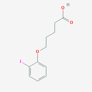 Pentanoic acid, 5-(2-iodophenoxy)- (4-chlorobutoxy)-2-iodobenzene Pentanoic acid, 5-(2-iodophenoxy)- (4-chlorobutoxy)-2-iodobenzene