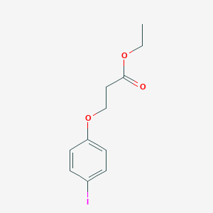 Propanoic acid, 3-(4-iodophenoxy)-, ethyl ester Propanoic acid, 3-(4-iodophenoxy)-, ethyl ester