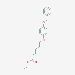 Hexanoic acid, 6-[4-(phenylmethoxy)phenoxy]-, ethyl ester 