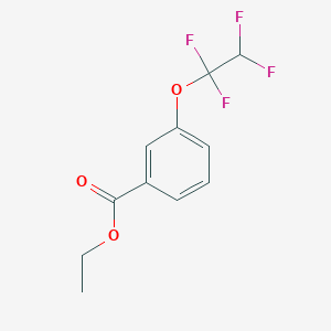 Benzoic acid, 3-(1,1,2,2-tetrafluoroethoxy)-, ethyl ester Benzoic acid, 3-(1,1,2,2-tetrafluoroethoxy)-, ethyl ester