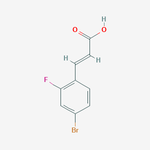?-Propenoic acid, 3-(4-bromo-2-fluorophenyl)-, (2E)- ?-Propenoic acid, 3-(4-bromo-2-fluorophenyl)-, (2E)-