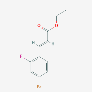 2-Propenoic acid, 3-(4-bromo-2-fluorophenyl)-, ethyl ester, (2E)- 2-Propenoic acid, 3-(4-bromo-2-fluorophenyl)-, ethyl ester, (2E)-