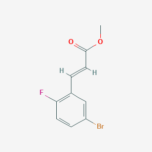 2-Propenoic acid, 3-(5-bromo-2-fluorophenyl)-, methyl ester, (2E)- 2-Propenoic acid, 3-(5-bromo-2-fluorophenyl)-, methyl ester, (2E)-