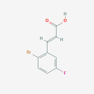 2-Propenoic acid, 3-(2-bromo-5-fluorophenyl)-, (2E)-
2-Propenoic acid, 3-(2-bromo-5-fluorophenyl)-, (2E)-