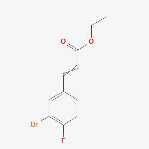 2-Propenoic acid, 3-(3-bromo-4-fluorophenyl)-, ethyl ester, (2E)- 2-Propenoic acid, 3-(3-bromo-4-fluorophenyl)-, ethyl ester, (2E)-