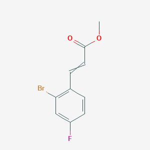 2-Propenoic acid, 3-(2-bromo-4-fluorophenyl)-, methyl ester, (2E)- 2-Propenoic acid, 3-(2-bromo-4-fluorophenyl)-, methyl ester, (2E)-