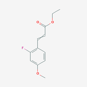 2-Propenoic acid, 3-(2-fluoro-4-methoxyphenyl)-, ethyl ester, (2E)- 2-Propenoic acid, 3-(2-fluoro-4-methoxyphenyl)-, ethyl ester, (2E)-