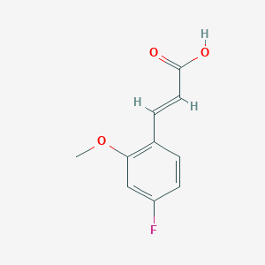2-Propenoic acid, 3-(4-fluoro-2-methoxyphenyl)-, (2E)- 2-Propenoic acid, 3-(4-fluoro-2-methoxyphenyl)-, (2E)-