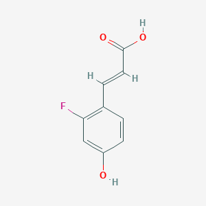 2-Propenoic acid, 3-(2-fluoro-4-hydroxyphenyl)-, (2E)- 2-Propenoic acid, 3-(2-fluoro-4-hydroxyphenyl)-, (2E)-