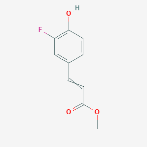 2-Propenoic acid, 3-(3-fluoro-4-hydroxyphenyl)-, methyl ester, (2E)- 2-Propenoic acid, 3-(3-fluoro-4-hydroxyphenyl)-, methyl ester, (2E)-