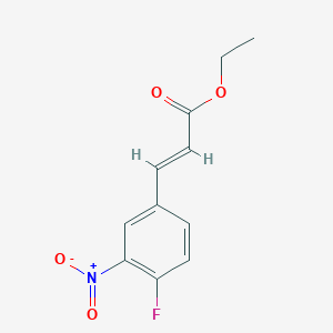 2-Propenoic acid, 3-(4-fluoro-3-nitrophenyl)-, ethyl ester, (2E)- 2-Propenoic acid, 3-(4-fluoro-3-nitrophenyl)-, ethyl ester, (2E)-