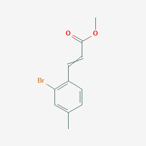 2-Propenoic acid, 3-(2-bromo-4-methylphenyl)-, methyl ester, (2E)- 2-Propenoic acid, 3-(2-bromo-4-methylphenyl)-, methyl ester, (2E)-