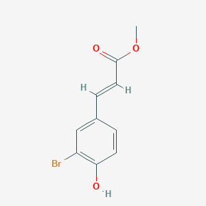 2-Propenoic acid, 3-(3-bromo-4-hydroxyphenyl)-, methyl ester, (2E)- 2-Propenoic acid, 3-(3-bromo-4-hydroxyphenyl)-, methyl ester, (2E)-