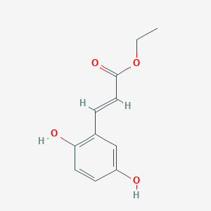2-Propenoic acid, 3-(2,5-dihydroxyphenyl)-, ethyl ester 2-Propenoic acid, 3-(2,5-dihydroxyphenyl)-, ethyl ester