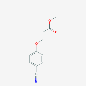 Propanoic acid, 3-(4-cyanophenoxy)-, ethyl ester Propanoic acid, 3-(4-cyanophenoxy)-, ethyl ester