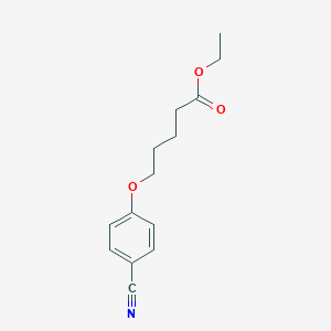 Pentanoic acid, 5-(4-cyanophenoxy)-, ethyl ester Pentanoic acid, 5-(4-cyanophenoxy)-, ethyl ester