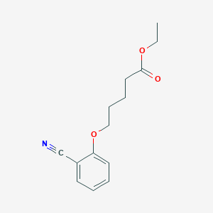 Pentanoic acid, 5-(2-cyanophenoxy)-, ethyl ester Pentanoic acid, 5-(2-cyanophenoxy)-, ethyl ester