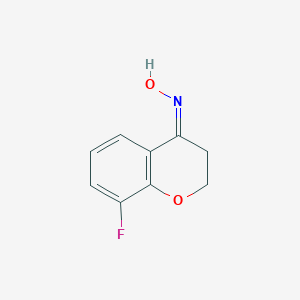 4H-1-Benzopyran-4-one, 8-fluoro-2,3-dihydro-, oxime 