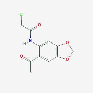 N-(6-acetyl-1,3-benzodioxol-5-yl)-2-chloroacetamide N-(6-acetyl-1,3-benzodioxol-5-yl)-2-chloroacetamide