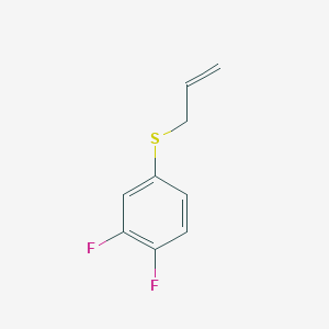 1,2-difluoro-4-(prop-2-en-1-ylsulfanyl)benzene 1,2-difluoro-4-(prop-2-en-1-ylsulfanyl)benzene