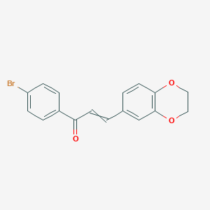 2-Propen-1-one, 1-(4-bromophenyl)-3-(2,3-dihydro-1,4-benzodioxin-6-yl)- 2-Propen-1-one, 1-(4-bromophenyl)-3-(2,3-dihydro-1,4-benzodioxin-6-yl)-