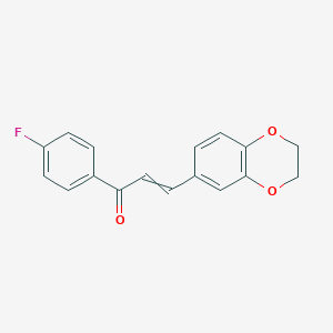 2-Propen-1-one, 3-(2,3-dihydro-1,4-benzodioxin-6-yl)-1-(4-fluorophenyl)- 2-Propen-1-one, 3-(2,3-dihydro-1,4-benzodioxin-6-yl)-1-(4-fluorophenyl)-