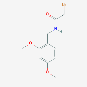  2-bromo-N-[(2,4-dimethoxyphenyl)methyl]acetamide 