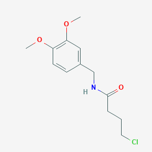 4-chloro-N-[(3,4-dimethoxyphenyl)methyl]butanamide 