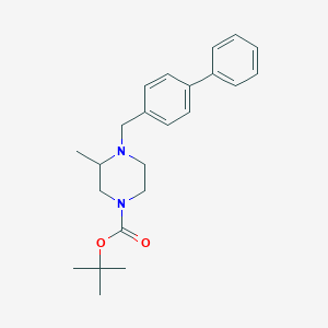 1-Piperazinecarboxylic acid, 4-([1,1'-biphenyl]-4-ylmethyl)-3-methyl-, 1,1-dimethylethyl ester
