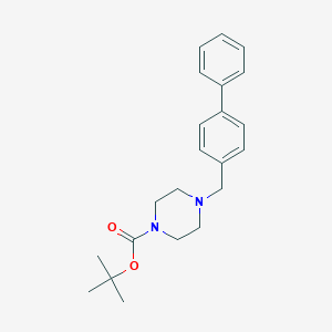 1-Piperazinecarboxylic acid, 4-([1,1'-biphenyl]-4-ylmethyl)-, 1,1-dimethylethyl ester