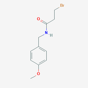 3-bromo-N-[(4-methoxyphenyl)methyl]propanamide 