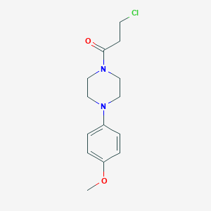 1-Propanone, 3-chloro-1-[4-(4-methoxyphenyl)-1-piperazinyl]- 