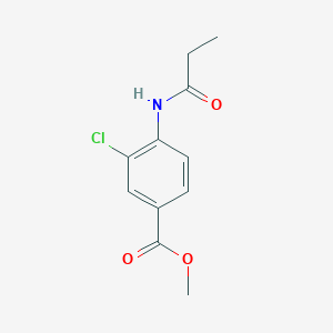 Benzoic acid, 3-chloro-4-[(1-oxopropyl)amino]-, methyl ester