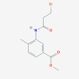 Benzoic acid, 3-[(3-bromo-1-oxopropyl)amino]-4-methyl-, methyl ester
