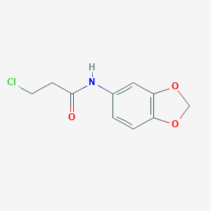 Propanamide, N-1,3-benzodioxol-5-yl-3-chloro- Propanamide, N-1,3-benzodioxol-5-yl-3-chloro-