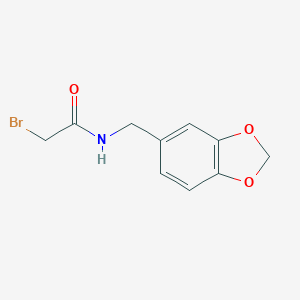 N-(1,3-benzodioxol-5-ylmethyl)-2-bromoacetamide N-(1,3-benzodioxol-5-ylmethyl)-2-bromoacetamide
