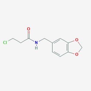 Propanamide, N-(1,3-benzodioxol-5-ylmethyl)-3-chloro- Propanamide, N-(1,3-benzodioxol-5-ylmethyl)-3-chloro-