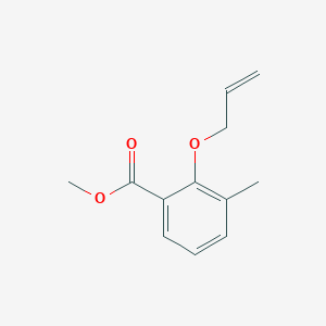 Benzoic acid, 3-methyl-2-(2-propen-1-yloxy)-, methyl ester Benzoic acid, 3-methyl-2-(2-propen-1-yloxy)-, methyl ester