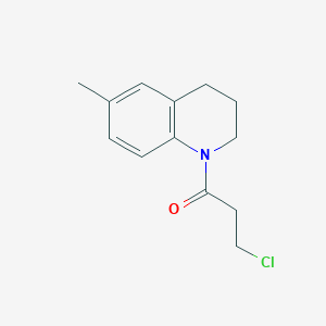 3-chloro-1-(6-methyl-3,4-dihydro-2H-quinolin-1-yl)propan-1-one 3-chloro-1-(6-methyl-3,4-dihydro-2H-quinolin-1-yl)propan-1-one
