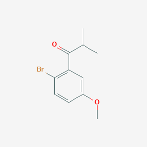 1-(2-bromo-5-methoxyphenyl)-2-methylpropan-1-one 1-(2-bromo-5-methoxyphenyl)-2-methylpropan-1-one