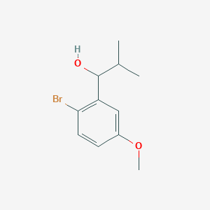 1-(2-bromo-5-methoxyphenyl)-2-methylpropan-1-ol 1-(2-bromo-5-methoxyphenyl)-2-methylpropan-1-ol