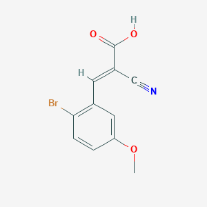 2-Propenoic acid, 3-(2-bromo-5-methoxyphenyl)-2-cyano-