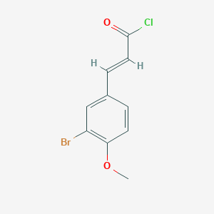 2-Propenoyl chloride, 3-(3-bromo-4-methoxyphenyl)- 2-Propenoyl chloride, 3-(3-bromo-4-methoxyphenyl)-