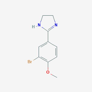 1H-Imidazole, 2-(3-bromo-4-methoxyphenyl)-4,5-dihydro- 1H-Imidazole, 2-(3-bromo-4-methoxyphenyl)-4,5-dihydro-