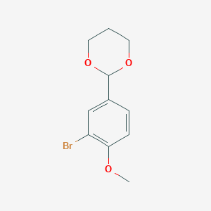 1,3-Dioxane, 2-(3-bromo-4-methoxyphenyl)- 1,3-Dioxane, 2-(3-bromo-4-methoxyphenyl)-