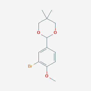 1,3-Dioxane, 2-(3-bromo-4-methoxyphenyl)-5,5-dimethyl- 1,3-Dioxane, 2-(3-bromo-4-methoxyphenyl)-5,5-dimethyl-
