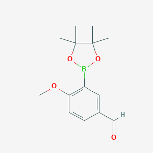 4-methoxy-3-(4,4,5,5-tetramethyl-1,3,2-dioxaborolan-2-yl)benzaldehyde 4-methoxy-3-(4,4,5,5-tetramethyl-1,3,2-dioxaborolan-2-yl)benzaldehyde