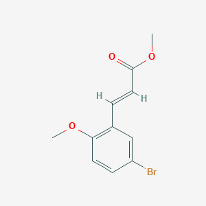 2-Propenoic acid, 3-(5-bromo-2-methoxyphenyl)-, methyl ester, (2E)- 2-Propenoic acid, 3-(5-bromo-2-methoxyphenyl)-, methyl ester, (2E)-
