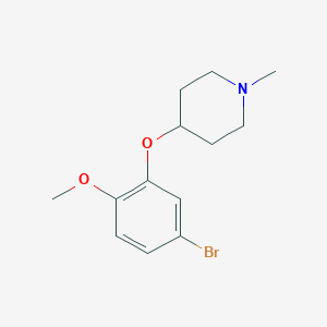 Piperidine, 4-(5-bromo-2-methoxyphenoxy)-1-methyl- Piperidine, 4-(5-bromo-2-methoxyphenoxy)-1-methyl-