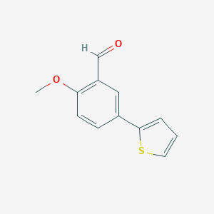 Benzaldehyde, 2-methoxy-5-(2-thienyl)- 